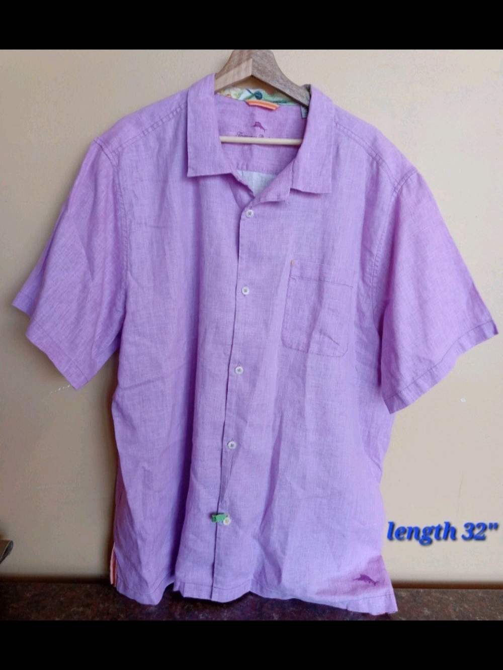 Tommy Bahama Lavender Short-Sleeve Button-Down Shirt